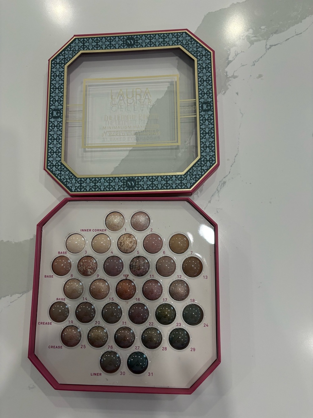 Laura Geller Neutral & Shimmer Eyeshadow Palette - Browns, Golds, Greens, Pinks